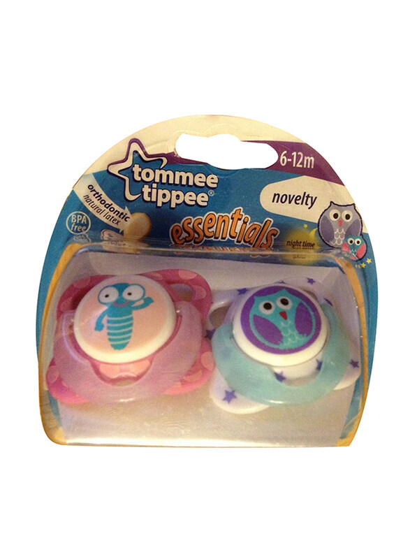 

Tommee Tippee Silicone Novelty Orthodontic Soother, 2 Pieces, Multicolour