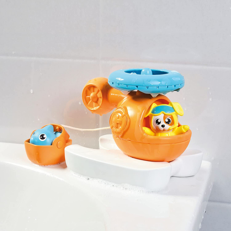 Tomy Splash & Rescue Helicopter Water Spinning Bath Floating Toy