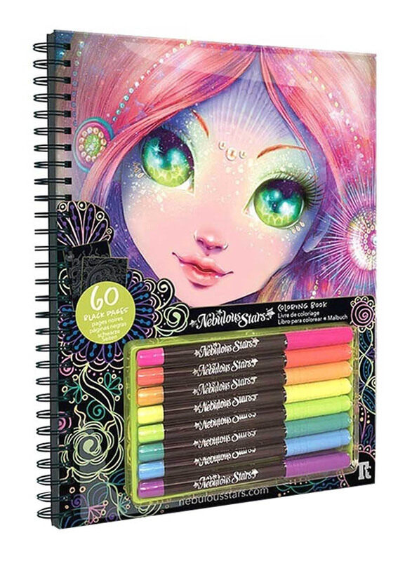 

Nebulous Stars Large Black Pages Coloring Book, Ages 7+