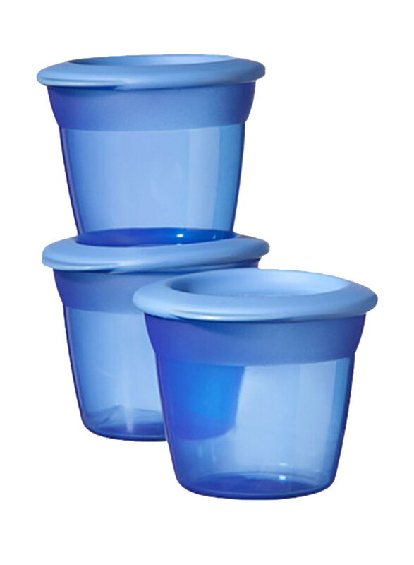 

Tommee Tippee Essentials Food Pots for 4+ Months, 3 Pieces, Blue