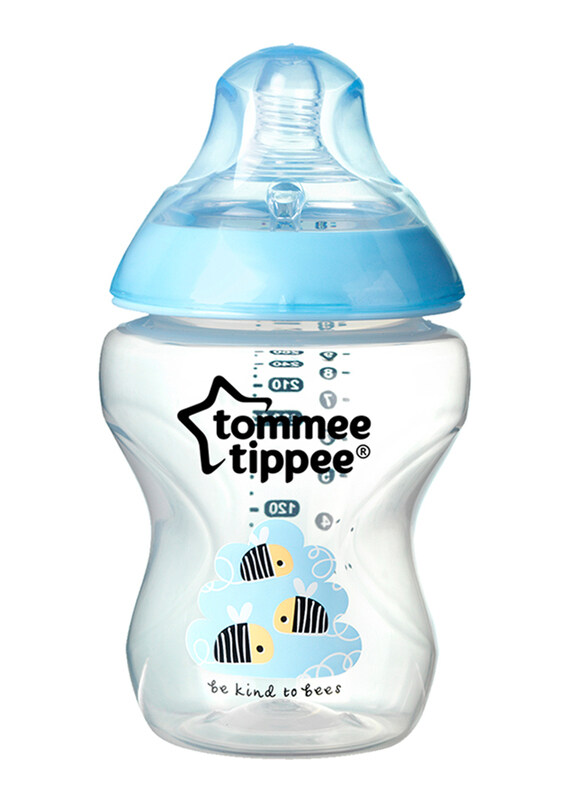 

Tommee Tippee Closer to Nature Feeding Bottle, 260ml Boy, Clear