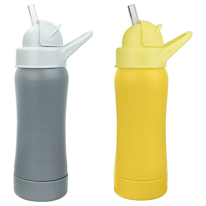 

Green Sprouts Ware Straw Bottle Set, 10oz, 2 Pieces, Yellow/Grey