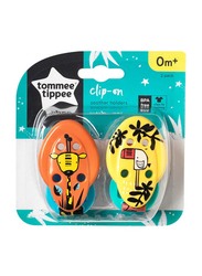 Tommee Tippee CTN Soother Holder 2pcs Jungle Giraffe, Multicolour