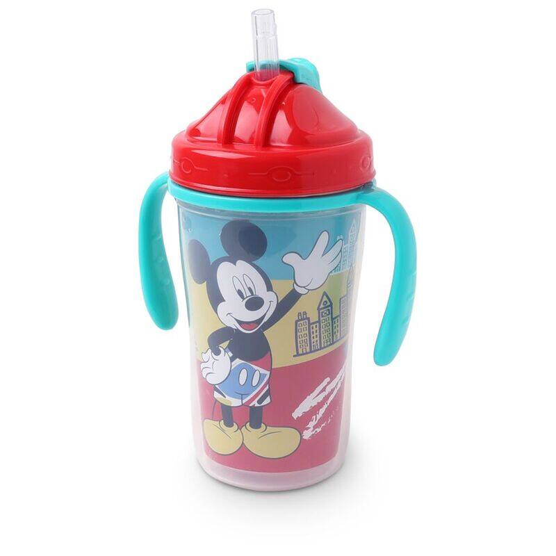 

Disney Mickey Mouse Insulated Straw Sippy Cup with Handle, 12oz, Multicolour