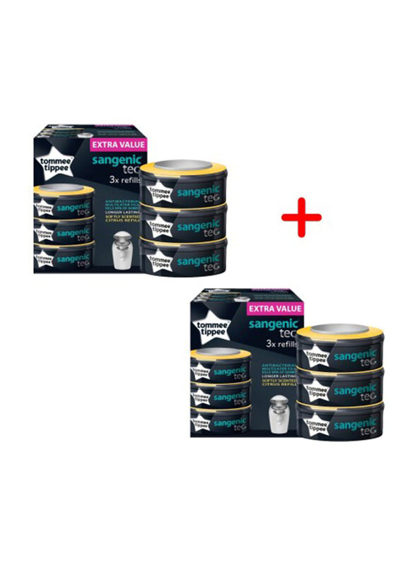 

Tommee Tippee 6-Piece Sangenic Universal Cassette, Black