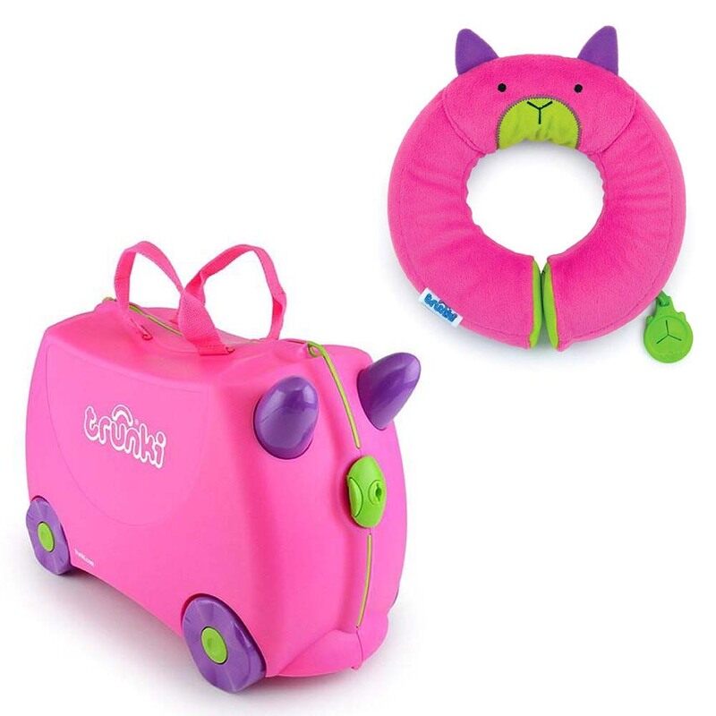 

Trunki Trixie Luggage Bag for Kids with Yondi Betsy Neck Pillow, Multicolour