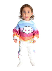 Aiko Infant Sweat Top & Joggers Set for Baby Unisex, 2 Pieces, 12-18 Months, Rainbow