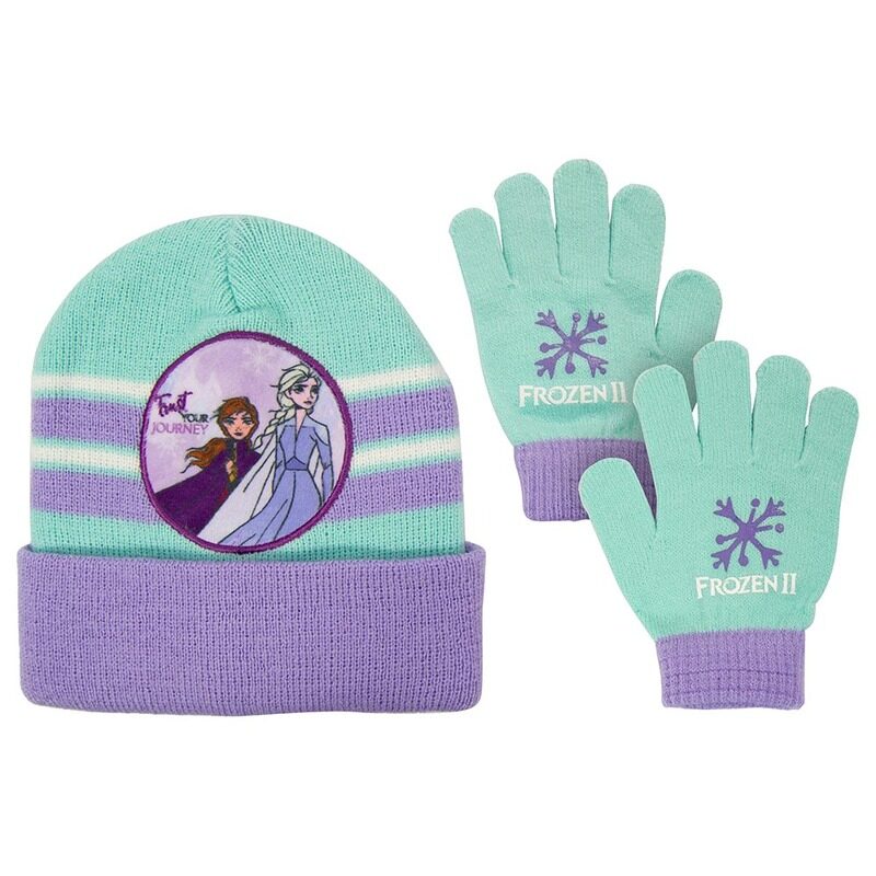 

Disney Frozen 2 Winter Beanie Hat & Gloves, Sky Blue