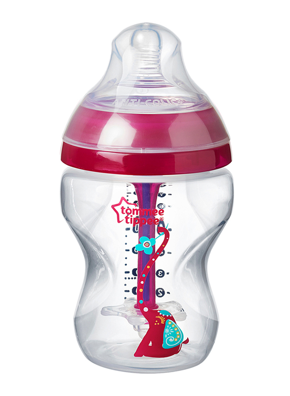 Tommee Tippee Advanced Anti-Colic Feeding Bottle, 260ml, Purple
