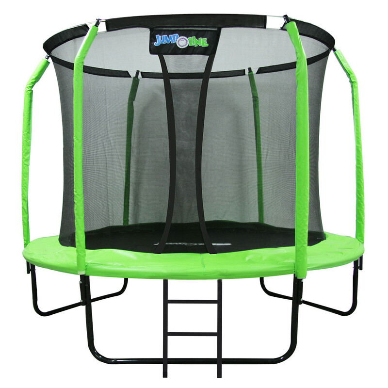 

Jumpoline Trampoline with Ladder, 10 Feet, Ages 6+, Black/Green