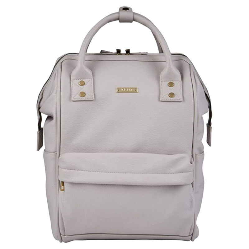 

BaBaBing Mani Vegan Leather Backpack Changing Bag for Baby, Blush Grey