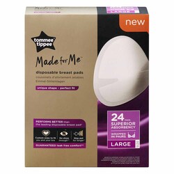 Tommee Tippee Made For Me Disposable Breast Pads, Large, 24 Piece, White