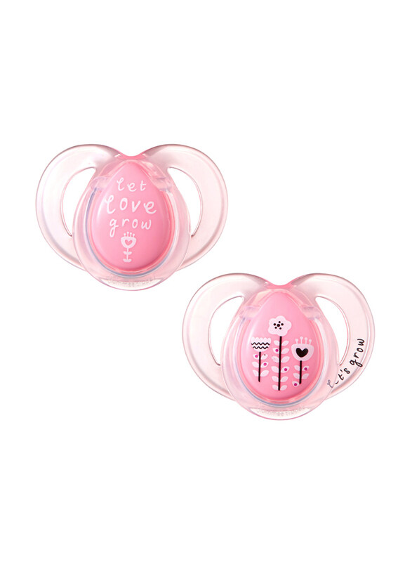 

Tommee Tippee Closer to Nature Anytime Soother, 2 Pieces, Pink