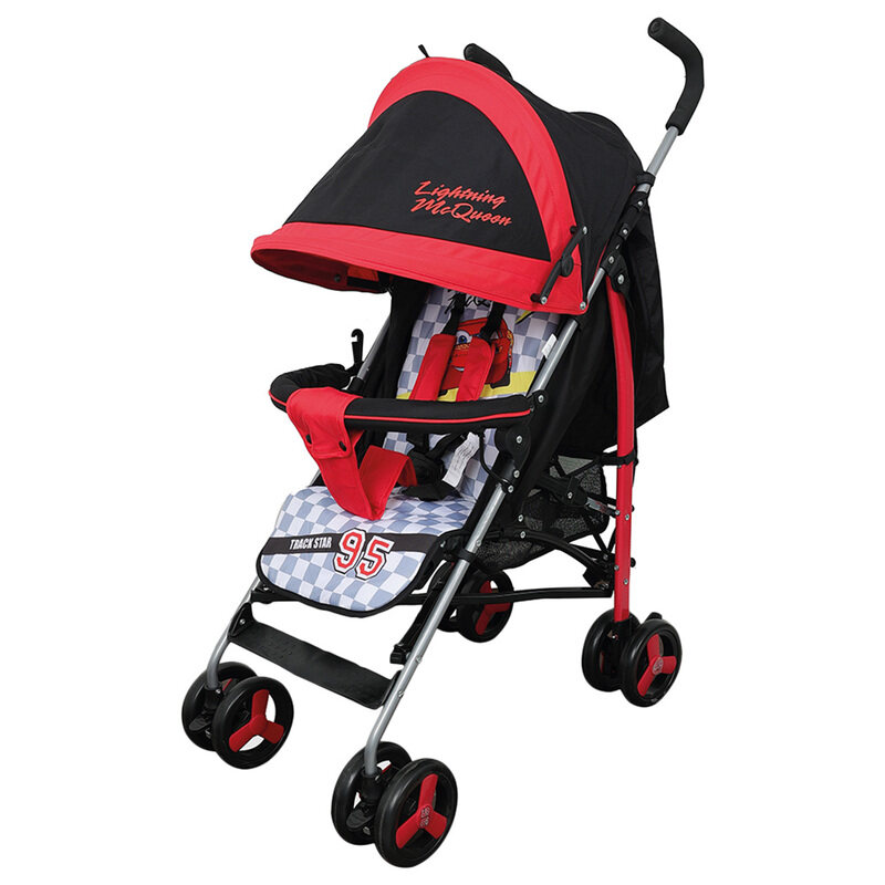 

Disney Cars McQueen Lightweight Adventure Stroller, Black/Red