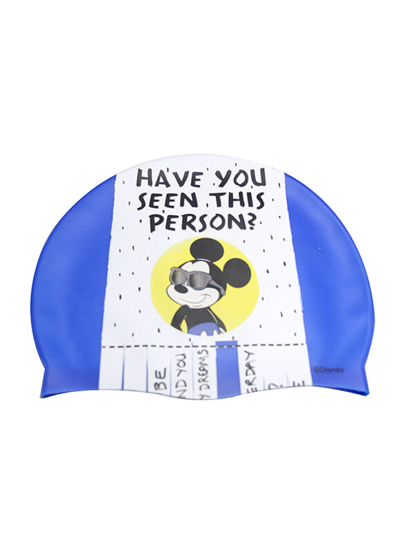 

Disney Micky Mouse Have You Seen This Person Printed Swim Cap for Boys, Silicone, Free size, Multicolour