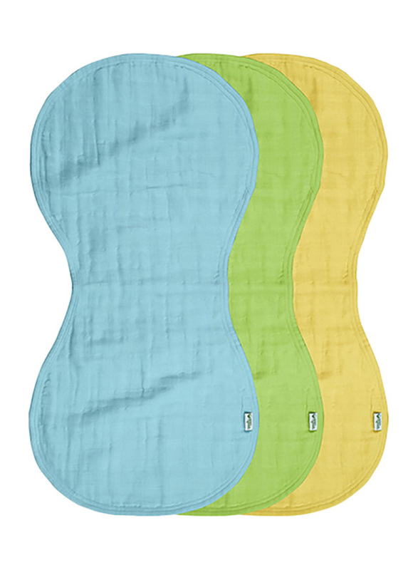 Green Sprouts Muslin Burp Organic Cloth Pack Of 3, Multicolour