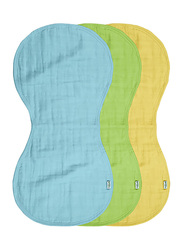 Green Sprouts Muslin Burp Organic Cloth Pack Of 3, Multicolour