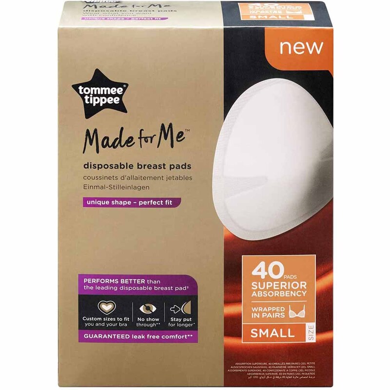 Tommee Tippee Made For Me Disposable Breast Pads, Small, 40 Piece, White