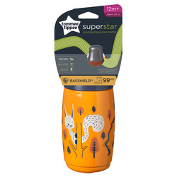 Tommee Tippee Superstar Insulated Sportee Bottle, 266ml, Orange