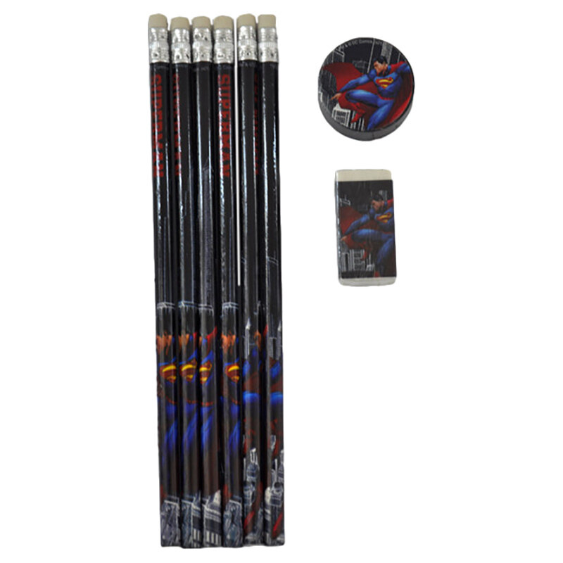 

Warner Bros. 8-Piece Superman Pencil Set, Blue