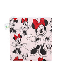Bumkins Minnie Mouse Single Reusable Snack Bags Large, Pink