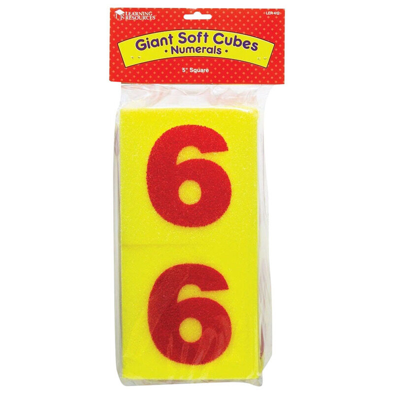 

Learning Resources Giant Soft Numeral Cubes Set, 2 Pieces, Ages 3+