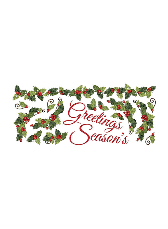 

Roommates Season's Greetings Ivy Wall Decals, Green/Red