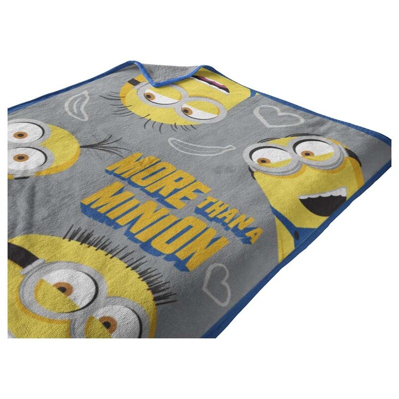 

Universal Studios Minions Flannel Kids Blanket, Grey/Yellow