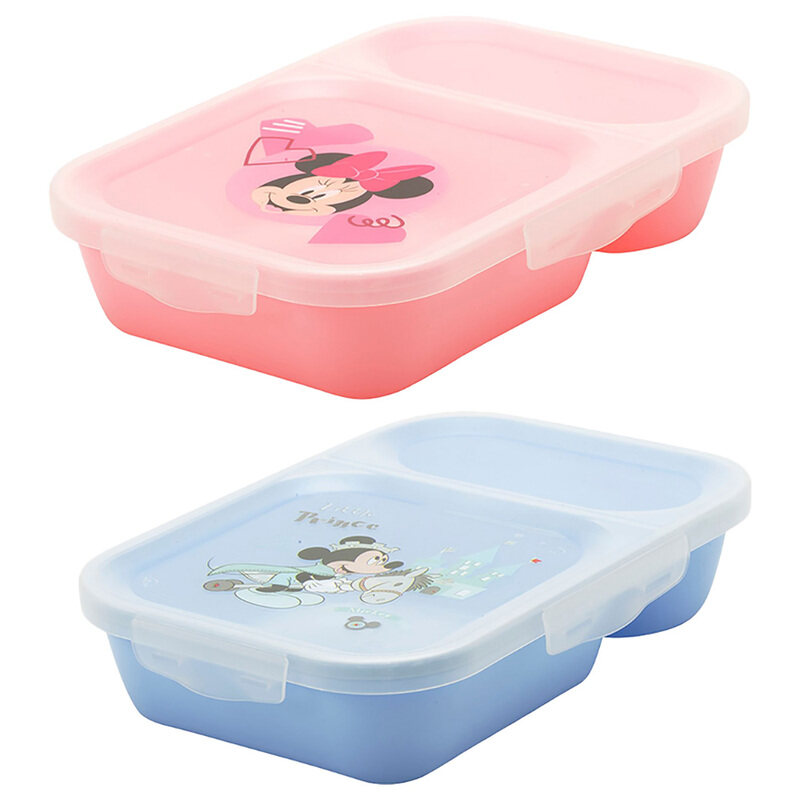 

Disney Mickey and Minnie Bento Buddies Lunch Box, 2 Pieces, 2+ Years, Pink/Blue