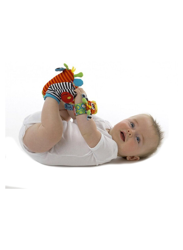 Playgro Jungle Wrist Rattle & Foot Finder Bracelets & Socks for Babies, Multicolour