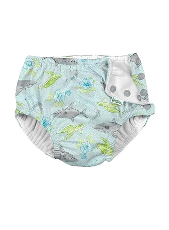 

Green Sprouts Snap Reusable Absorbent Swimsuit Diaper, 18 Months, 0.10 Kg, 1 Count, White