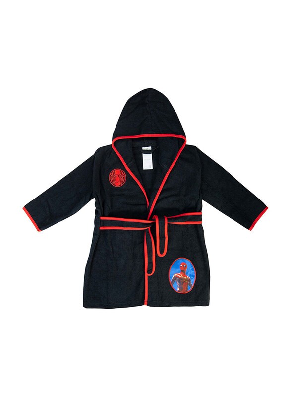 

Marvel Spiderman No Way Home Kids Bathrobe, 2-3 Years, Black