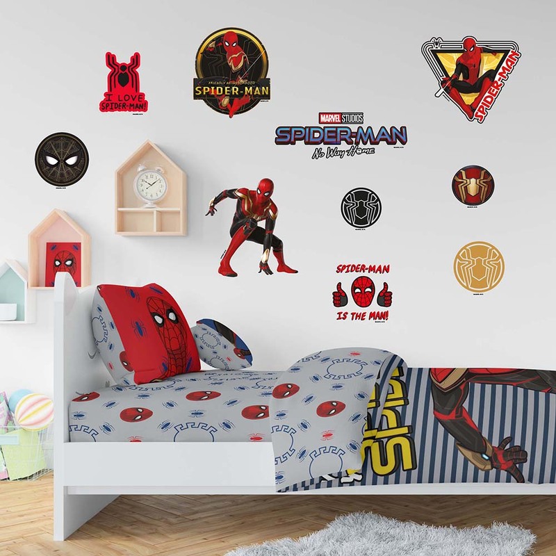 Marvel Spiderman No Way Home Reusable Wall Sticker, White