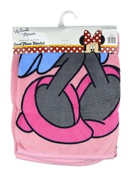 Minnie Mouse Coral Fleece Blanket, Light Pink