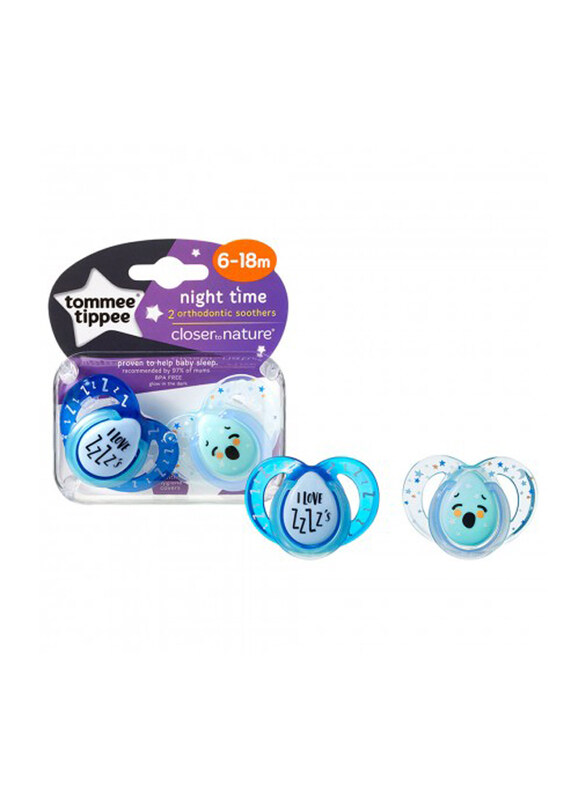 

Tommee Tippee Closer to Nature Soother, 2 Pieces, Blue