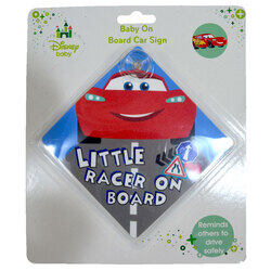 Poplar Linens On Board Car Sign, Multicolour