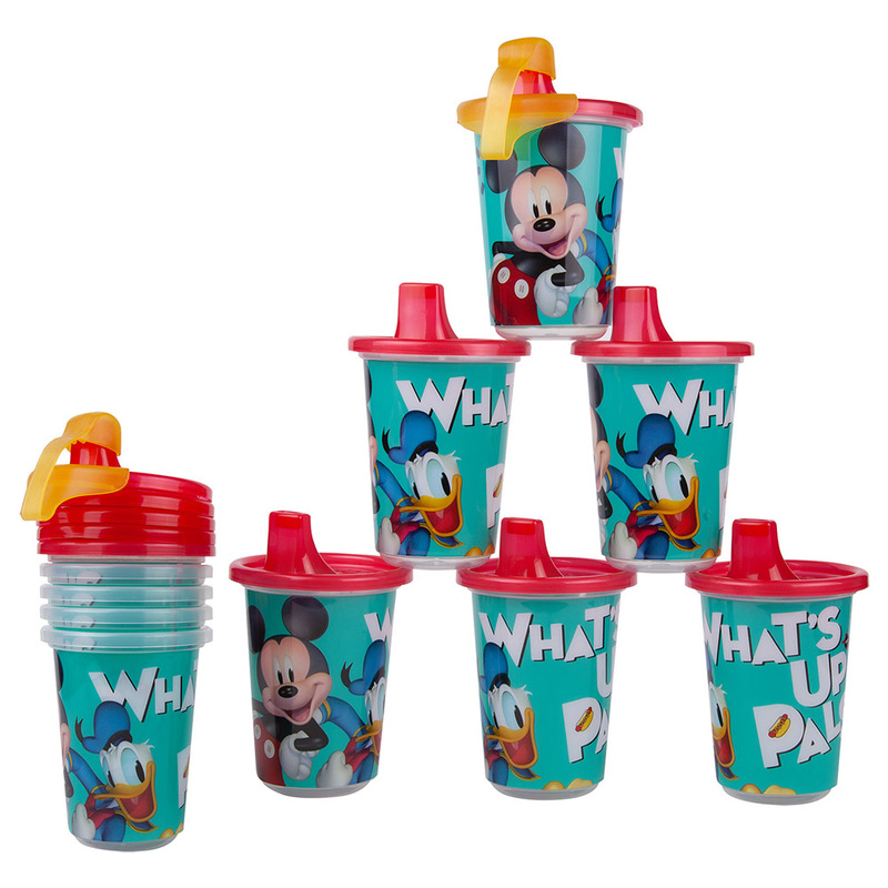 The First Years Mickey Take & Toss Sippy Cups, 284ml, Pack of 10, Multicolour