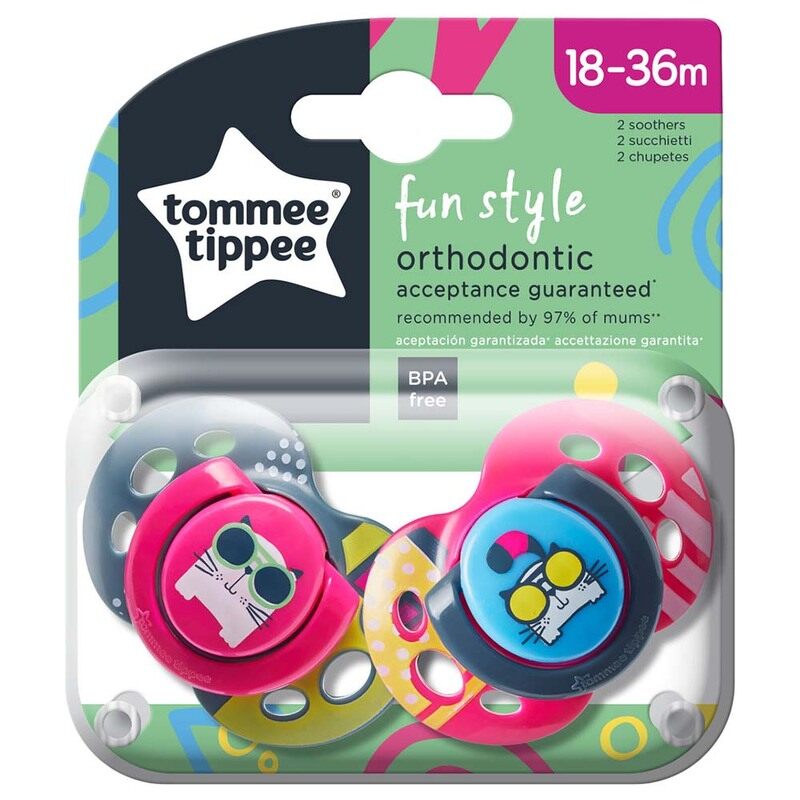 

Tommee Tippee Fun Style Soother, 2 Piece, Multicolour