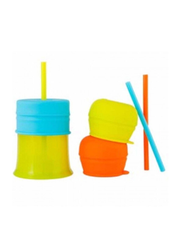 

Boon Snug Cup with Straw, Blue/Orange/Green