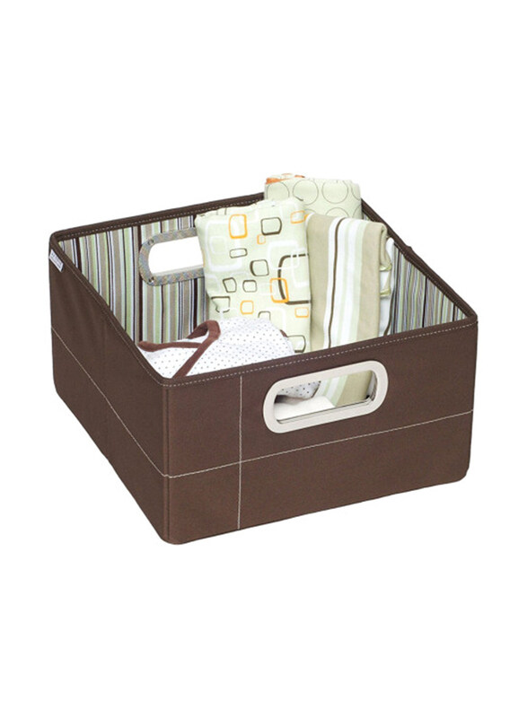 

JJ Cole Cocoa Stripe Storage Box, Brown