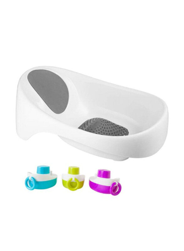 

Boon Soak Grey Bath Tub + Musical Boat Bath Toy for Kids
