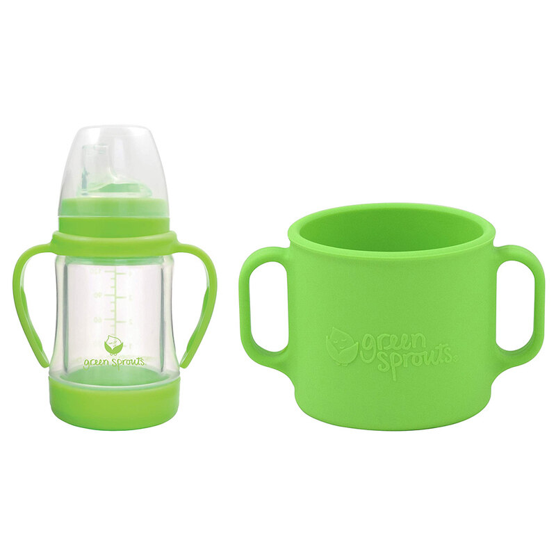 

Green Sprouts Glass Sip & Straw Cup Set, Green