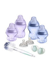 Tommee Tippee Closer To Nature Starter Bottle Kit, 9-Piece, Pink