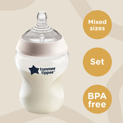 Tommee Tippee Closer to Nature Feeding Bottle Kit, Multicolour