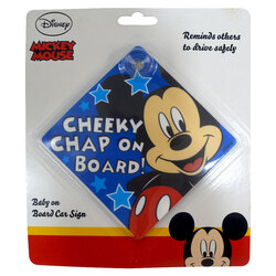 Poplar Linens On Board Mickey Sign, Multicolour