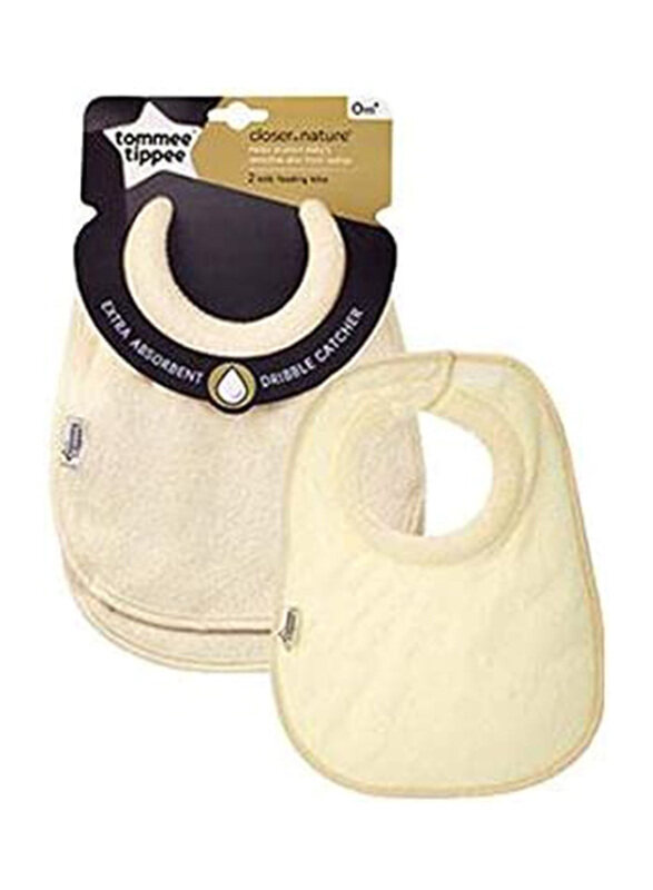 

Tommee Tippee Closer To Nature Milk Feeding Bib, Cream