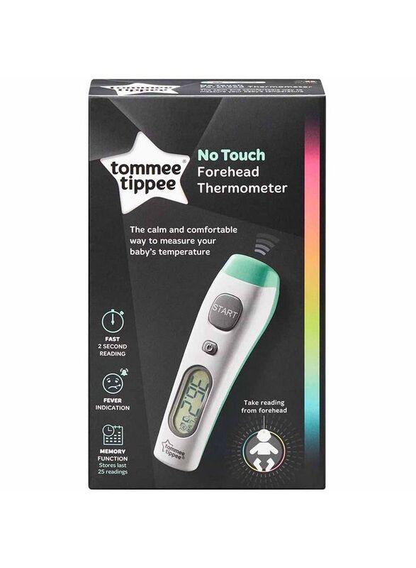 Tommee Tippee No Touch Forehead Thermometer, Green/White