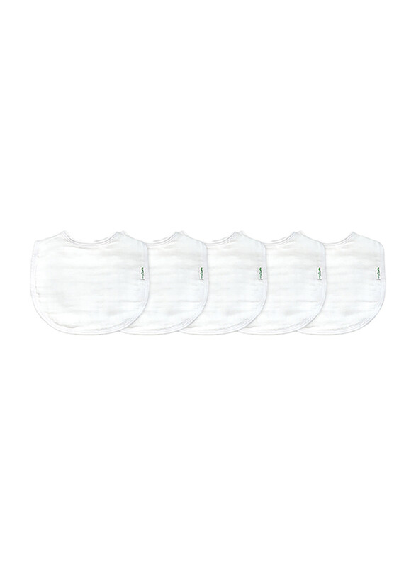 

Green Sprouts Muslin Bibs Pack Of 5, White