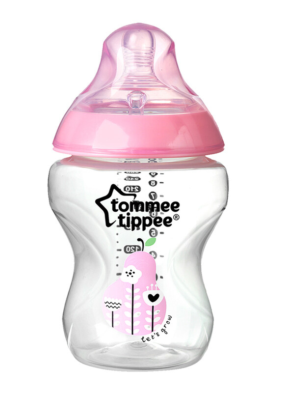 

Tommee Tippee Closer to Nature Feeding Bottle, 260ml Girl, Clear