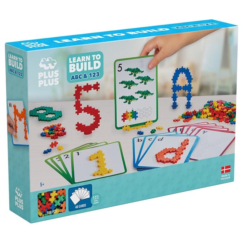 

Plus Plus ABC & 123 Learn To Build Set, 600 Pieces, Ages 5+